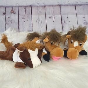 NWOT Vintage Y2K Trio Belmont Stakes Preakness Horse Racing Derby Stuffed Plush